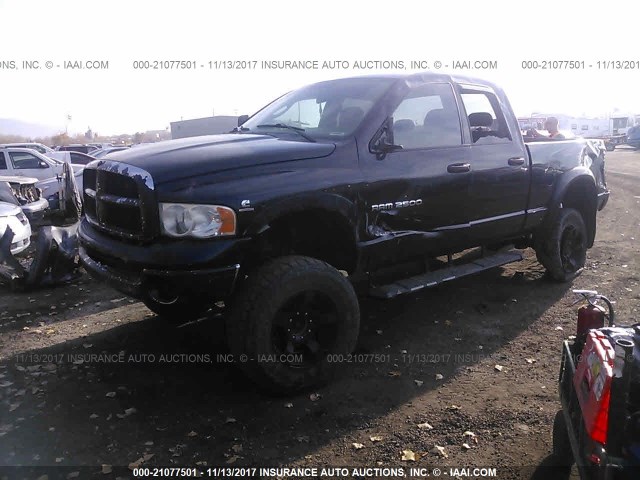 3D7KS28C25G820778 - 2005 DODGE RAM 2500 ST/SLT BLACK photo 2