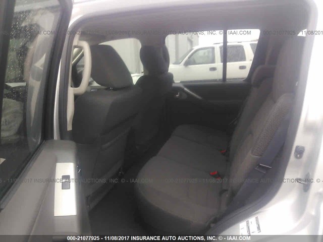 5N1AR1NB7CC628727 - 2012 NISSAN PATHFINDER S/LE/SE SILVER photo 8