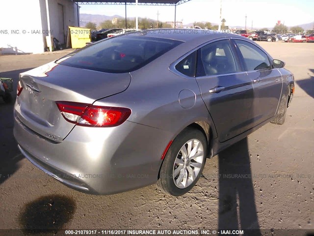 1C3CCCCB5FN544495 - 2015 CHRYSLER 200 C SILVER photo 4