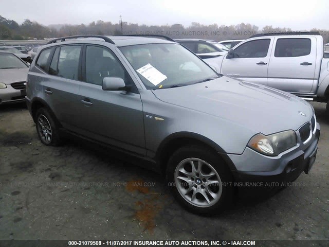 WBXPA73455WC47639 - 2005 BMW X3 2.5I GRAY photo 1