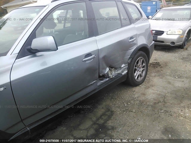 WBXPA73455WC47639 - 2005 BMW X3 2.5I GRAY photo 6