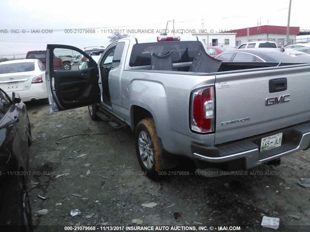 1GTH5BE34F1174059 - 2015 GMC CANYON SLE SILVER photo 3