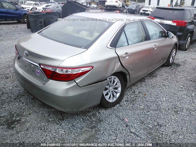 4T4BF1FK4GR580668 - 2016 TOYOTA CAMRY LE/XLE/SE/XSE TAN photo 4