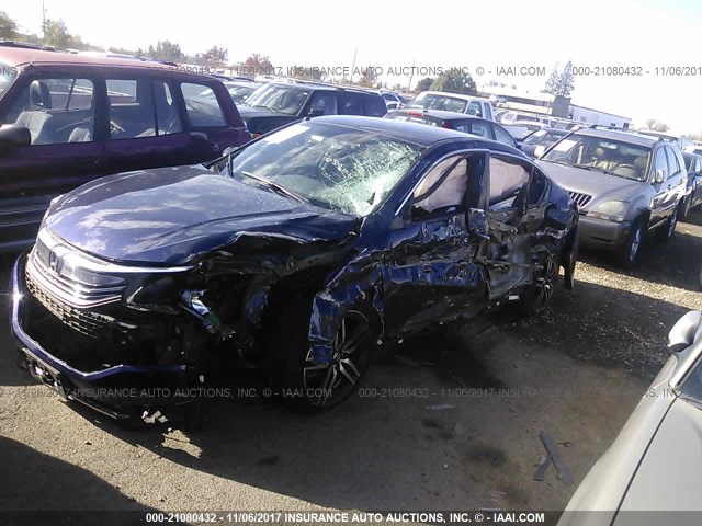 1HGCR2F57GA079352 - 2016 HONDA ACCORD SPORT 蓝色 照片 2