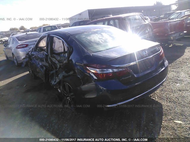 1HGCR2F57GA079352 - 2016 HONDA ACCORD SPORT BLUE photo 3