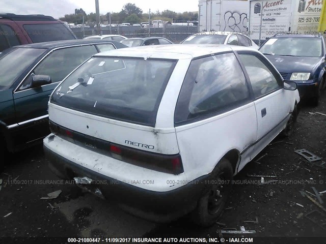 2C1MR2464P6749853 - 1993 GEO METRO WHITE photo 4