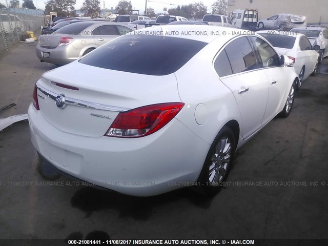 2G4GS5ERXD9129142 - 2013 BUICK REGAL PREMIUM WHITE photo 4