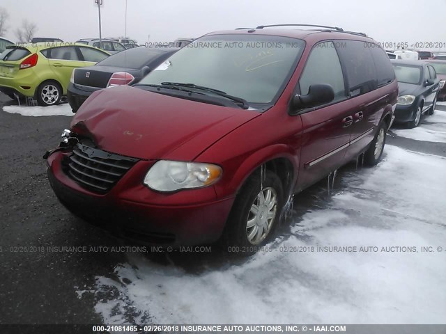 2A4GP54L46R808727 - 2006 CHRYSLER TOWN & COUNTRY TOURING MAROON photo 2