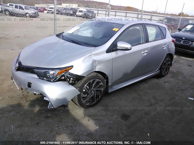 JTNKARJEXHJ550716 - 2017 TOYOTA COROLLA IM SILVER photo 2