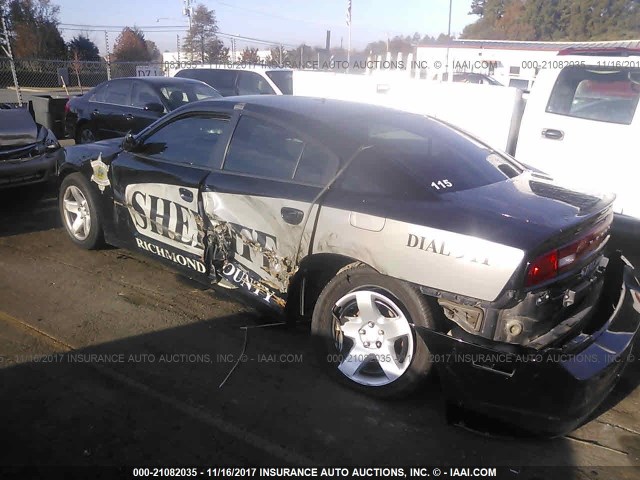 2C3CDXAT4DH544414 - 2013 DODGE CHARGER POLICE BLACK photo 3