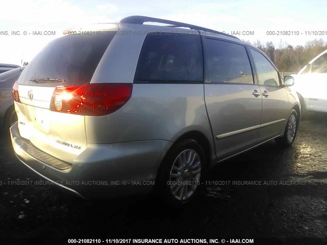 5TDZK22C78S206431 - 2008 TOYOTA SIENNA XLE/XLE LIMITED GRAY photo 4