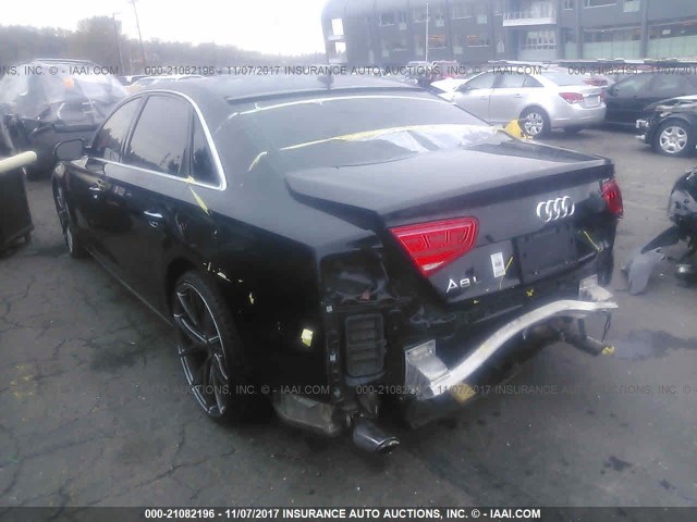 WAURGAFD0EN008559 - 2014 AUDI A8 L QUATTRO BLACK photo 3