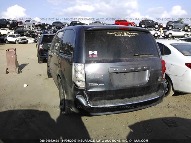 2C4RDGEG0ER173489 - 2014 DODGE GRAND CARAVAN R/T GRAY photo 3