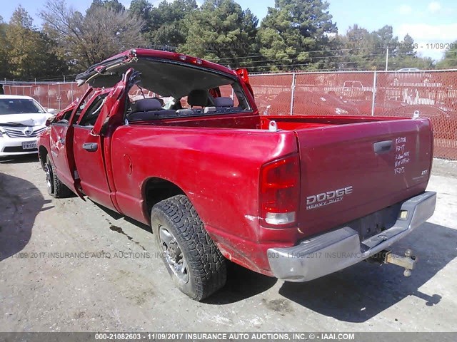 3D7KA28C04G130366 - 2004 DODGE RAM 2500 ST/SLT RED photo 3