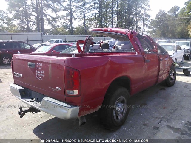 3D7KA28C04G130366 - 2004 DODGE RAM 2500 ST/SLT RED photo 4