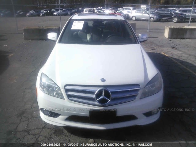 WDDGF81X58F121239 - 2008 MERCEDES-BENZ C 300 4MATIC WHITE photo 6