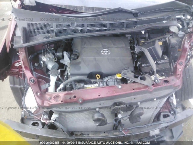 5TDYK3DC3DS399718 - 2013 TOYOTA SIENNA XLE/LIMITED RED photo 10