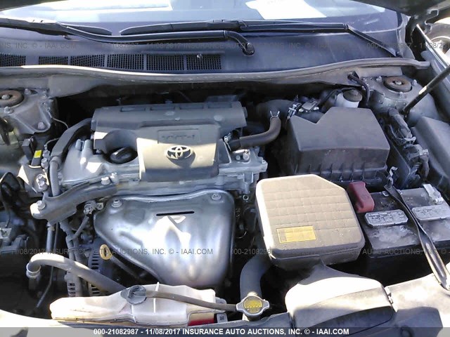 4T4BF1FK8DR333309 - 2013 TOYOTA CAMRY L/SE/LE/XLE GRAY photo 10