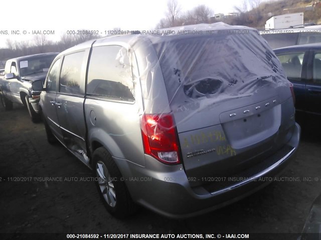 2C4RDGCG5ER122802 - 2014 DODGE GRAND CARAVAN SXT SILVER photo 3