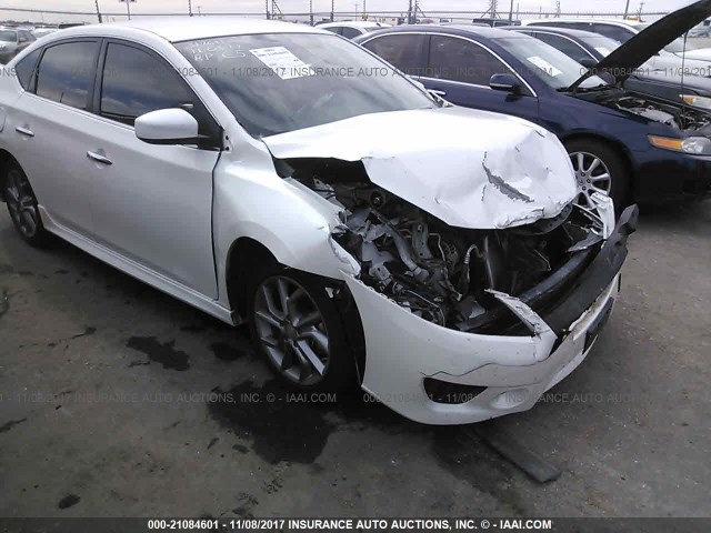 3N1AB7AP0DL787806 - 2013 NISSAN SENTRA S/SV/SR/SL WHITE photo 1