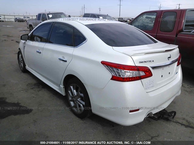 3N1AB7AP0DL787806 - 2013 NISSAN SENTRA S/SV/SR/SL WHITE photo 3