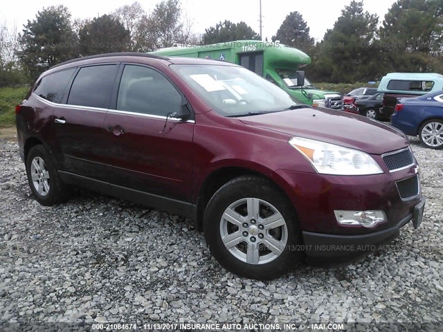 1GNKVGED3BJ133077 - 2011 CHEVROLET TRAVERSE LT MAROON photo 1