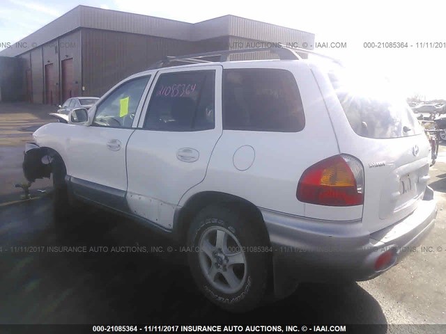 KM8SB12B42U283341 - 2002 HYUNDAI SANTA FE GL WHITE photo 3