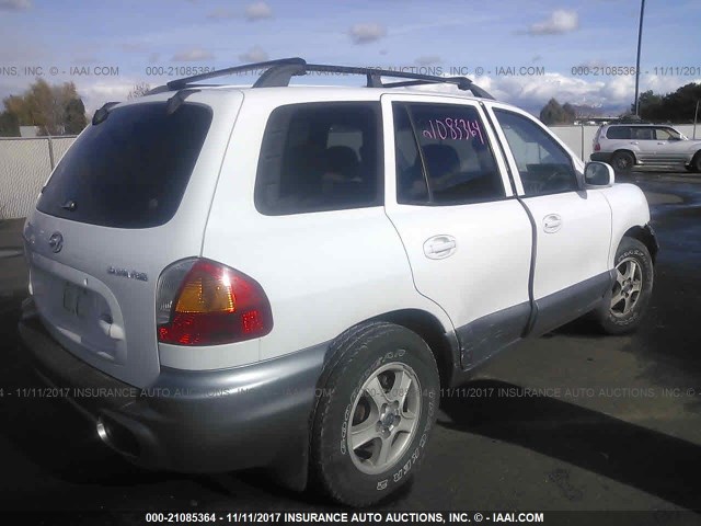 KM8SB12B42U283341 - 2002 HYUNDAI SANTA FE GL WHITE photo 4