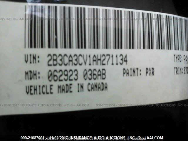 2B3CA3CV1AH271134 - 2010 DODGE CHARGER SXT BLACK photo 9