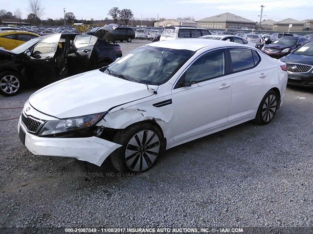 5XXGR4A69DG182820 - 2013 KIA OPTIMA SX WHITE photo 2