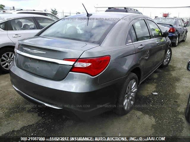 1C3CCBAB4CN130276 - 2012 CHRYSLER 200 LX GRAY photo 4