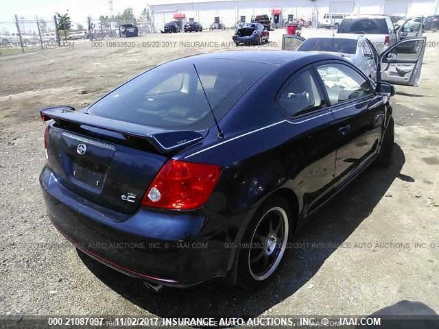 JTKDE177460078679 - 2006 TOYOTA SCION TC BLUE photo 4