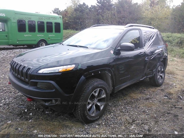 1C4PJMBB4HW521104 - 2017 JEEP CHEROKEE TRAILHAWK 黑色 照片 2