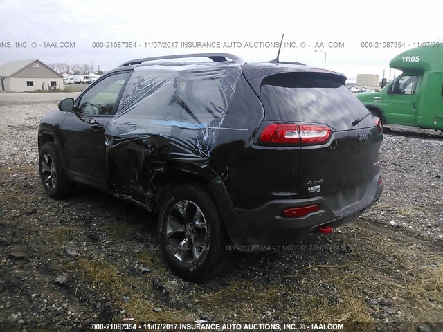 1C4PJMBB4HW521104 - 2017 JEEP CHEROKEE TRAILHAWK BLACK photo 3