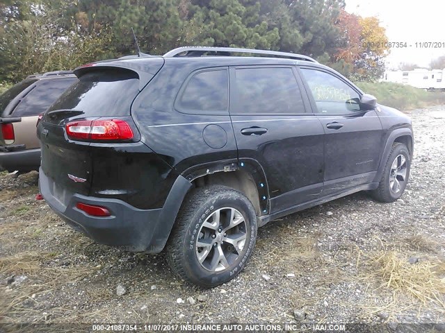 1C4PJMBB4HW521104 - 2017 JEEP CHEROKEE TRAILHAWK 黑色 照片 4