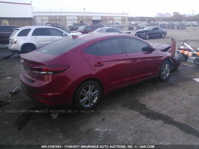 5NPD84LFXHH171970 - 2017 HYUNDAI ELANTRA SE/VALUE/LIMITED RED photo 4