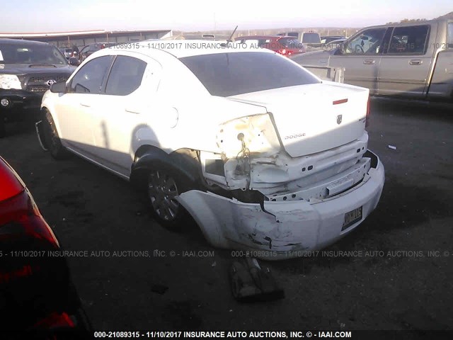 1B3CC4FB0AN139460 - 2010 DODGE AVENGER SXT WHITE photo 3