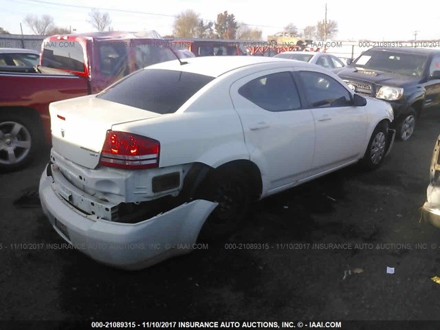 1B3CC4FB0AN139460 - 2010 DODGE AVENGER SXT WHITE photo 4