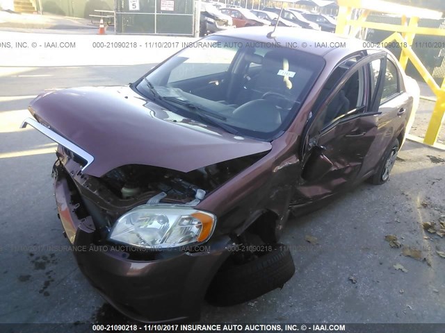 KL1TD5DE3BB243157 - 2011 CHEVROLET AVEO LS/LT 棕色 照片 2