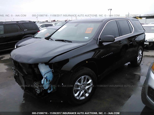 1GNERFKW5JJ105667 - 2018 CHEVROLET TRAVERSE LS BLACK photo 2