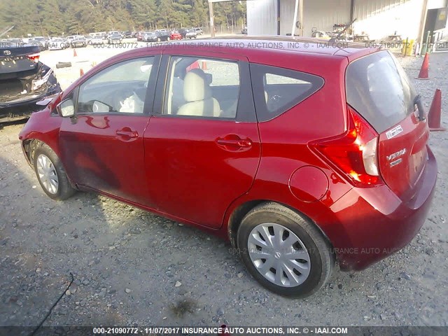 3N1CE2CP4FL398475 - 2015 NISSAN VERSA NOTE S/S PLUS/SV/SL/SR RED photo 3