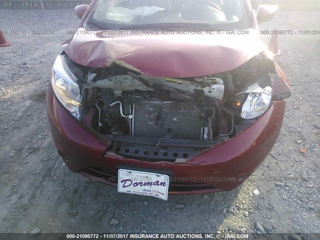 3N1CE2CP4FL398475 - 2015 NISSAN VERSA NOTE S/S PLUS/SV/SL/SR RED photo 6