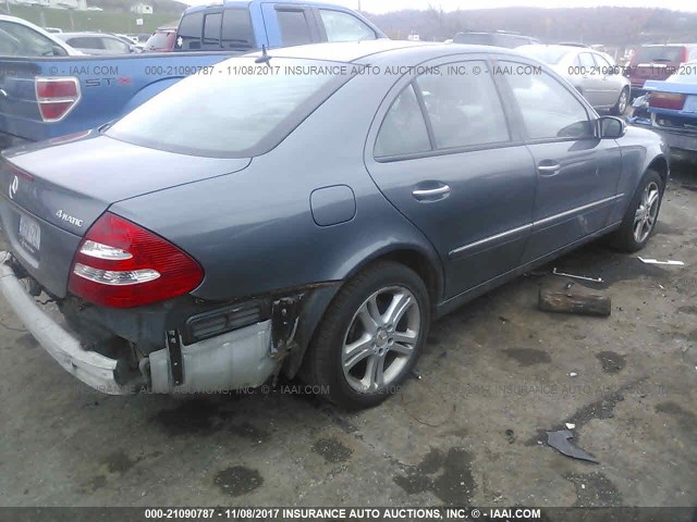 WDBUF87J06X204129 - 2006 MERCEDES-BENZ E 350 4MATIC GRAY photo 4