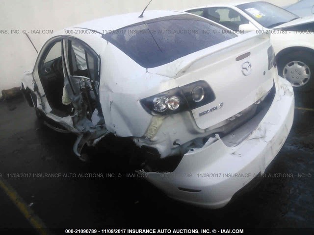 JM1BK323781145084 - 2008 MAZDA 3 S WHITE photo 3