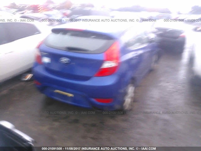 KMHCU5AE4DU069602 - 2013 HYUNDAI ACCENT GLS/SE BLUE photo 4