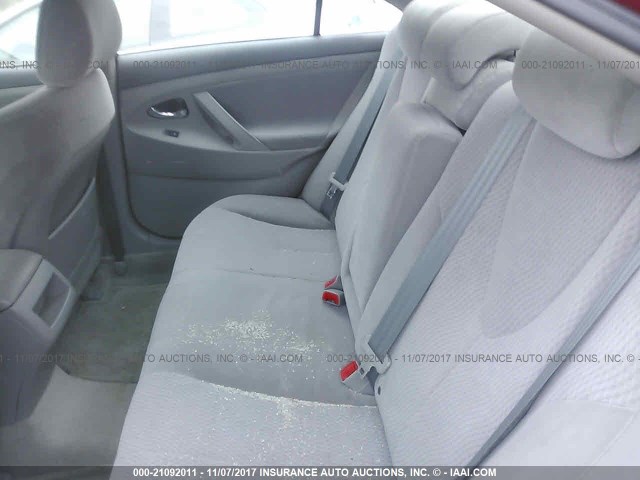 4T1BF3EK5AU048537 - 2010 TOYOTA CAMRY SE/LE/XLE RED photo 8