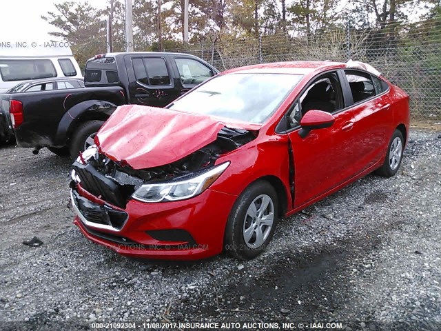 1G1BC5SM7H7252742 - 2017 CHEVROLET CRUZE LS RED photo 2