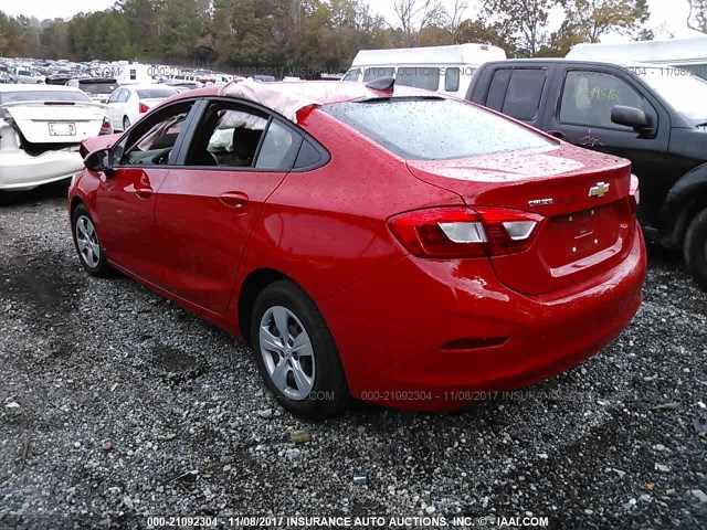 1G1BC5SM7H7252742 - 2017 CHEVROLET CRUZE LS RED photo 3
