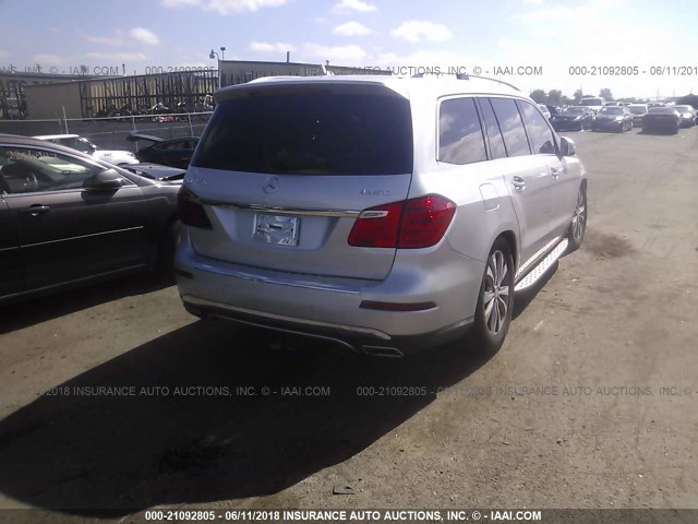 4JGDF7CE9EA349817 - 2014 MERCEDES-BENZ GL 450 4MATIC SILVER photo 4