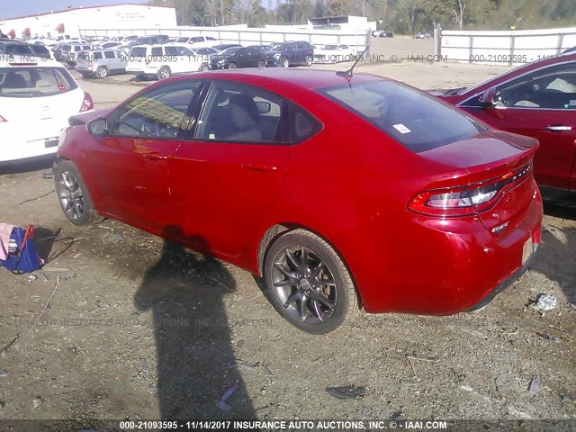 1C3CDFBA2DD298080 - 2013 DODGE DART SXT RED photo 3